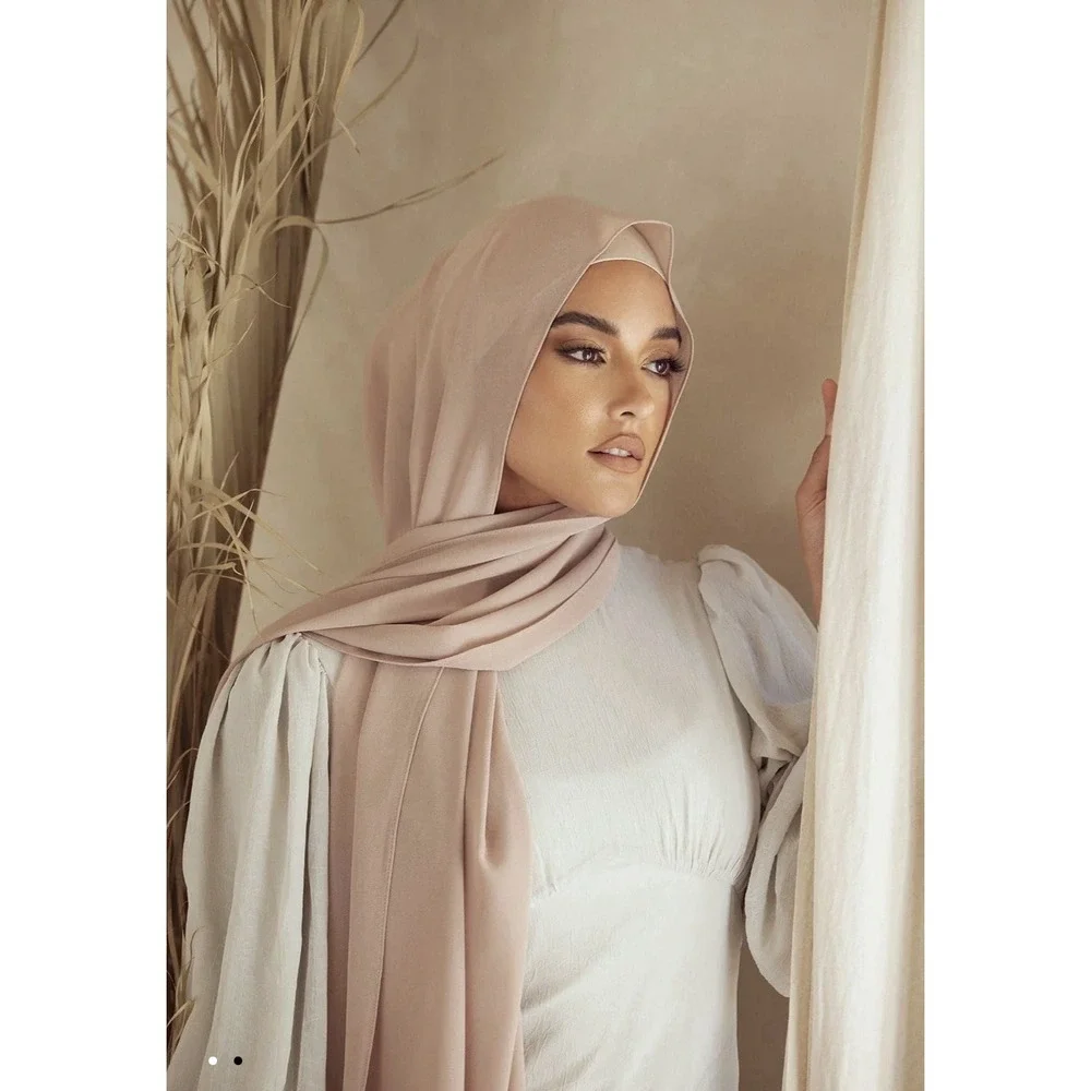 ZAHRAA Premium Chiffon Hijab Olive‎ New